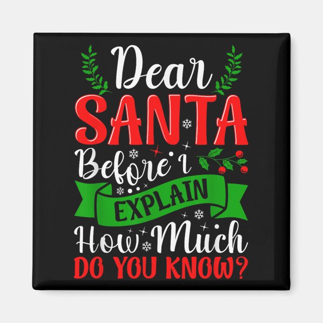 Aimant Cher Père Noël Avant D'Expliquer Combien Connaisse (Devant)