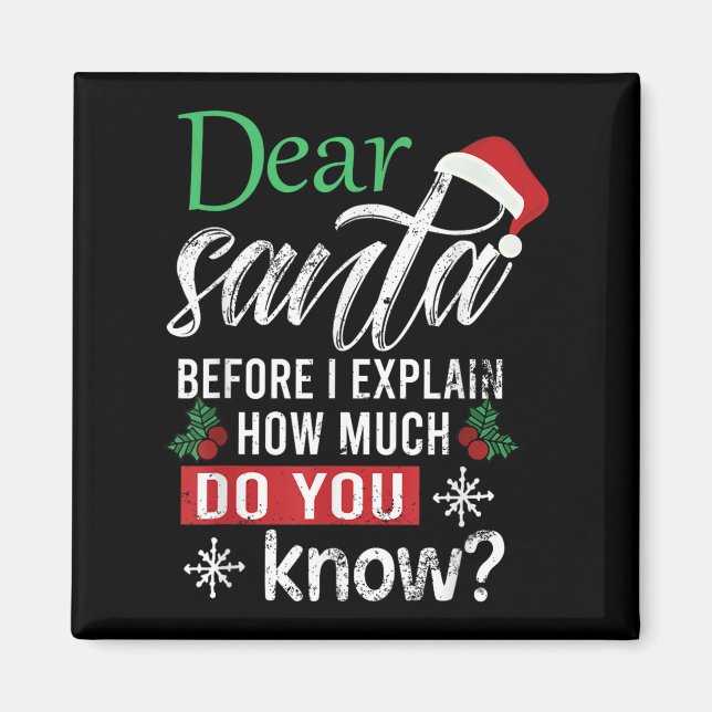 Aimant Cher Père Noël Avant D'Expliquer Combien Connaisse (Devant)