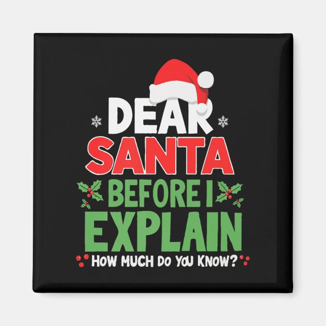 Aimant Cher Père Noël Avant D'Expliquer Combien Connaisse (Devant)