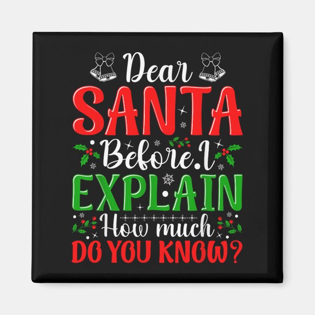 Aimant Cher Père Noël Avant D'Expliquer Combien Connaisse (Devant)