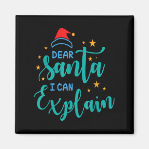 Aimant Cher Père Noël je peux et expliquer Citation