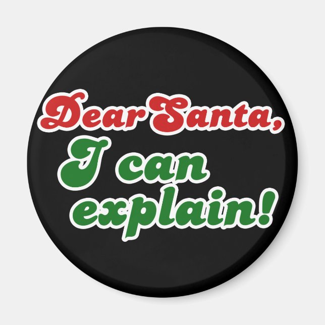Aimant Cher Père Noël, je peux vous expliquer Noël (Devant)