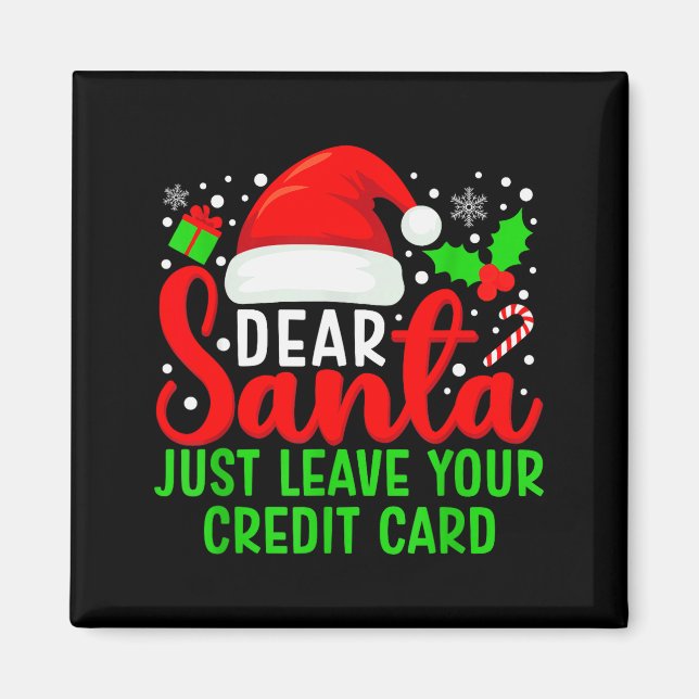 Aimant Cher Père Noël Laissez Simplement Votre Carte De C (Devant)