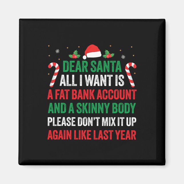 Aimant Cher Père Noël, Tout Ce Que Je Veux, C'Est Un Comp (Devant)