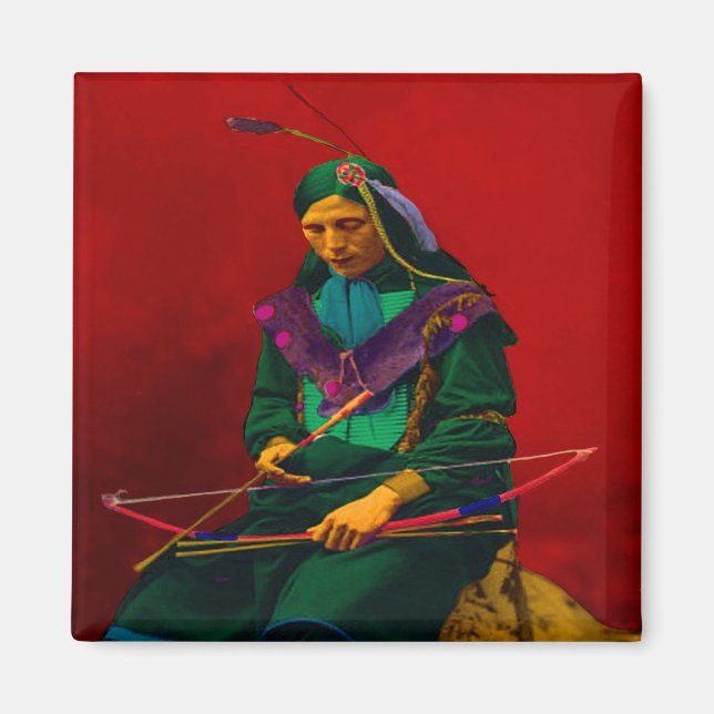Aimant Cherokee Indian Pop Art (Devant)