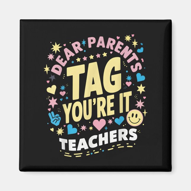 Aimant Chers parents Étiquette Vous êtes ça l'amour Ensei (Devant)