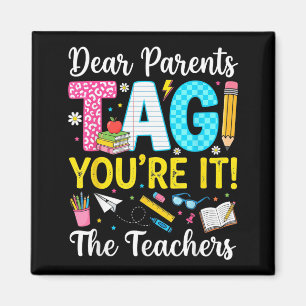 Aimant Chers Parents Tag Amour Dernier Jour D'école Ensei
