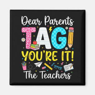 Aimant Chers Parents Tag Amour Dernier Jour D'école Ensei