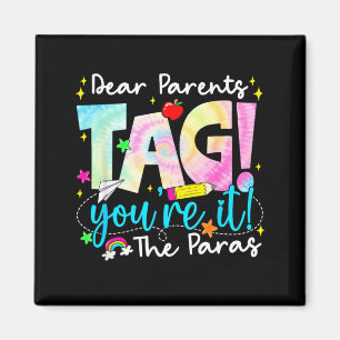 Aimant Chers parents Tag Amour pour Dernier jour d'école