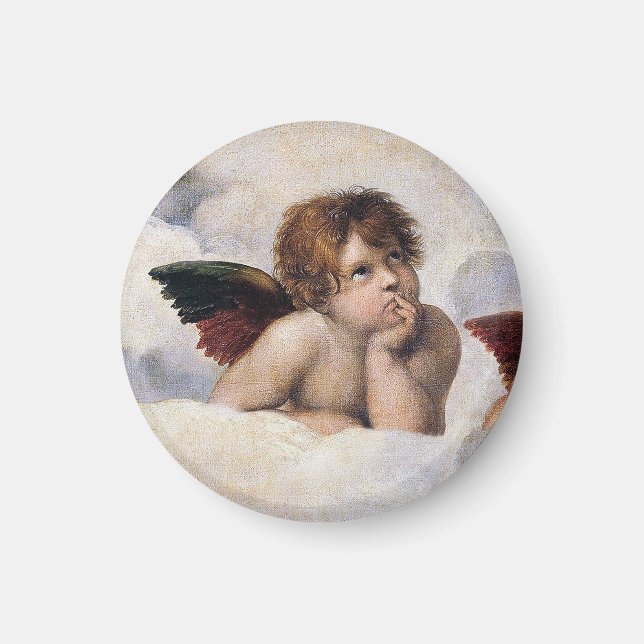Aimant Chérubins, anges ailés peinture de Raffael  (Devant)