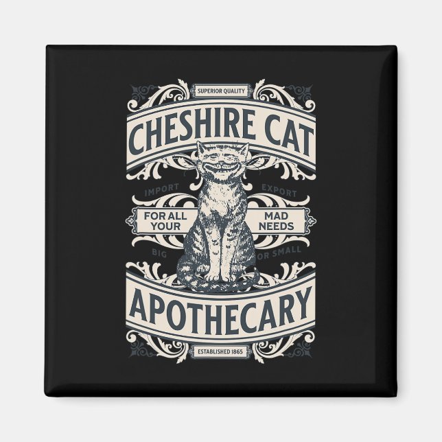 Aimant Cheshire Cat - Alice Au Pays Des Merveilles Livre  (Devant)