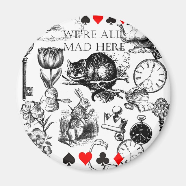 Aimant cheshire cat classic alice in wonderland character (Devant)