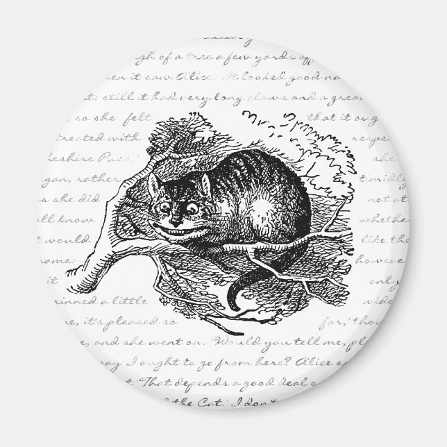 Aimant Cheshire Cat - Nous sommes tous en colère ici (Devant)