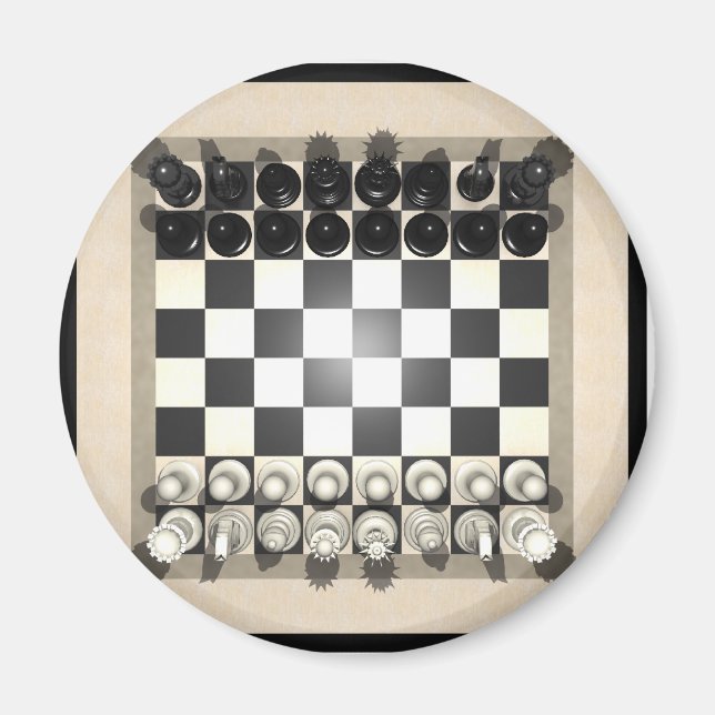 Aimant Chessboard and Chess Pieces: (Devant)