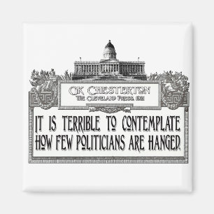 Aimant Chesterton sur les accrochages des politiciens