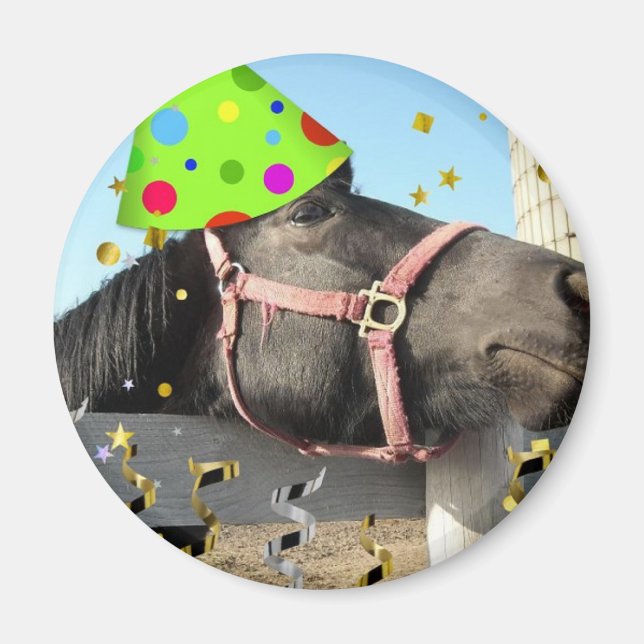 Aimant Cheval animal de fête (Devant)