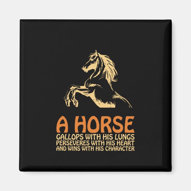 Aimant Cheval Art A Horse Gallops (Devant)