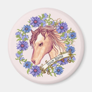 Aimant Cheval Blue Daisy 