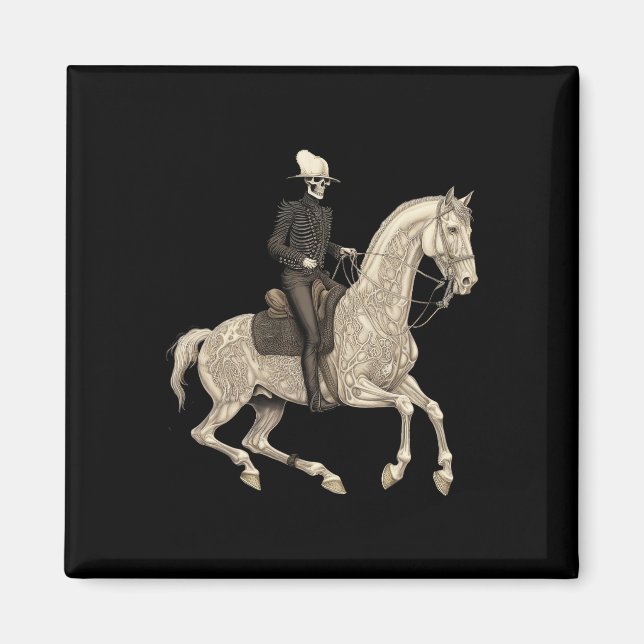 Aimant Cheval Cheval Cowboy Cheval Lover Halloween Costum (Devant)