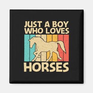 Aimant Cheval cool Pour Garçons Enfants Équitation Équest