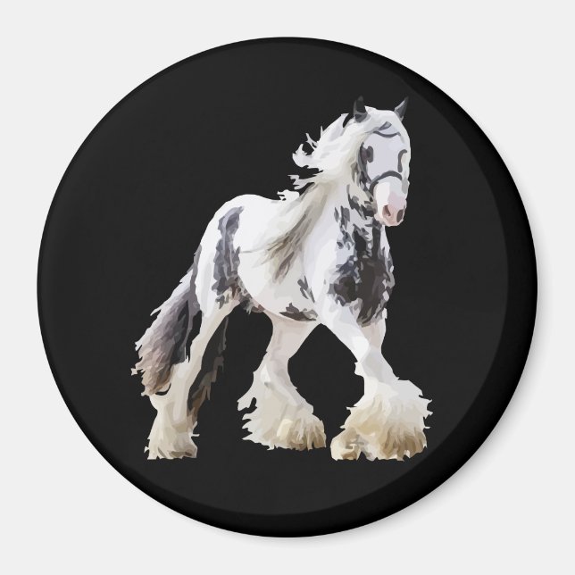 Aimant Cheval d'attelage Gypsy Mare Stallion (Devant)