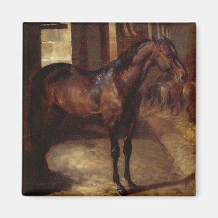 Aimant Cheval de Dark Bay dans l'écurie