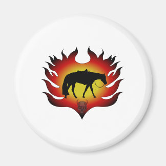 Aimant Cheval de plaisance en Flames