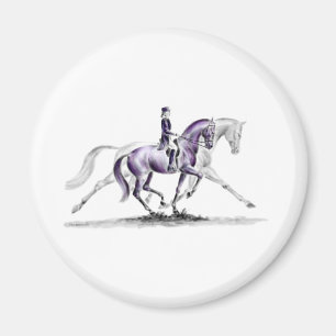 Aimant Cheval Dressage en Trot Piaffe