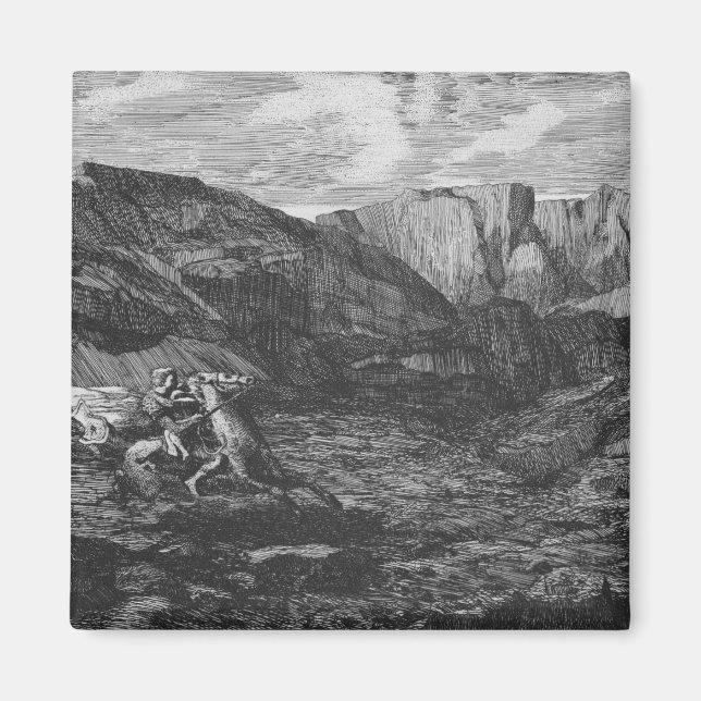 Aimant Cheval et cavalier (Devant)