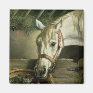 Aimant Cheval et chatons, 1890