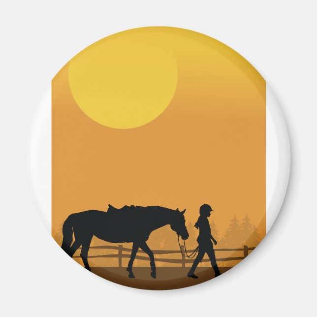 Aimant Cheval et enfant (Devant)