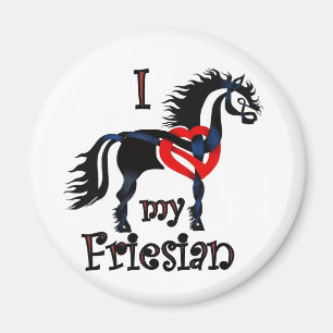 Aimant cheval friésien, design celtique