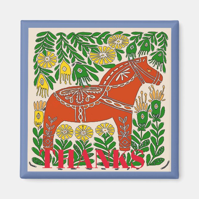 Aimant Cheval, Suède, modifier ou ajouter du texte (Devant)