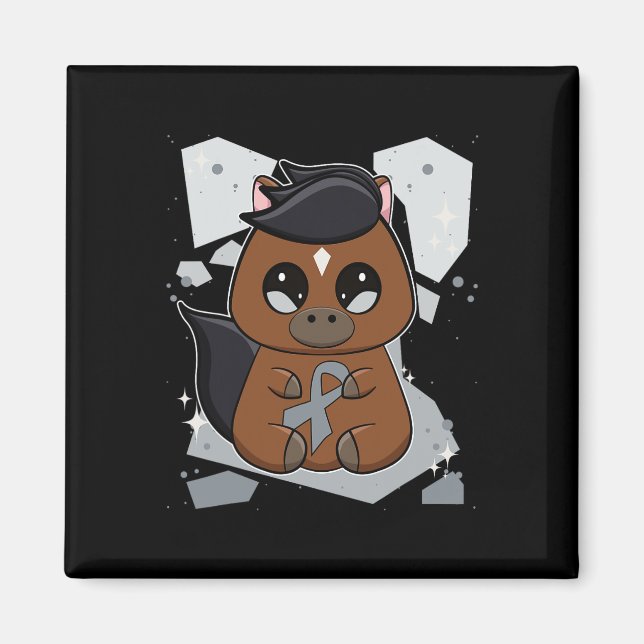 Aimant Cheval Thoroughbred Avec Ribbon World Dyslexia Awa (Devant)