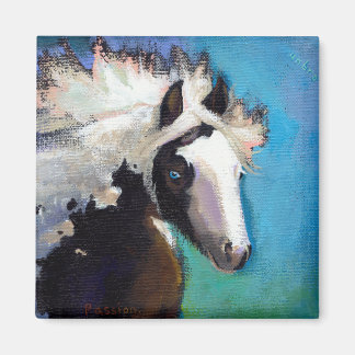Aimant Cheval tzigane course passion peinture colorée art
