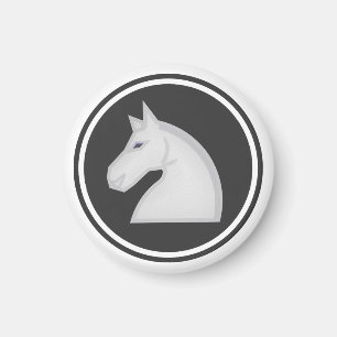 Aimant Chevalier blanc pièce d'échecs