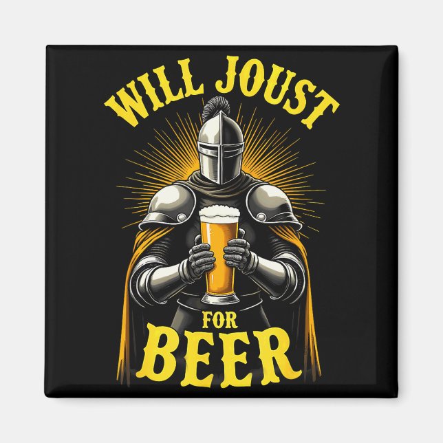 Aimant Chevalier Médiéval de la Renaissance Joustera Pour (Devant)