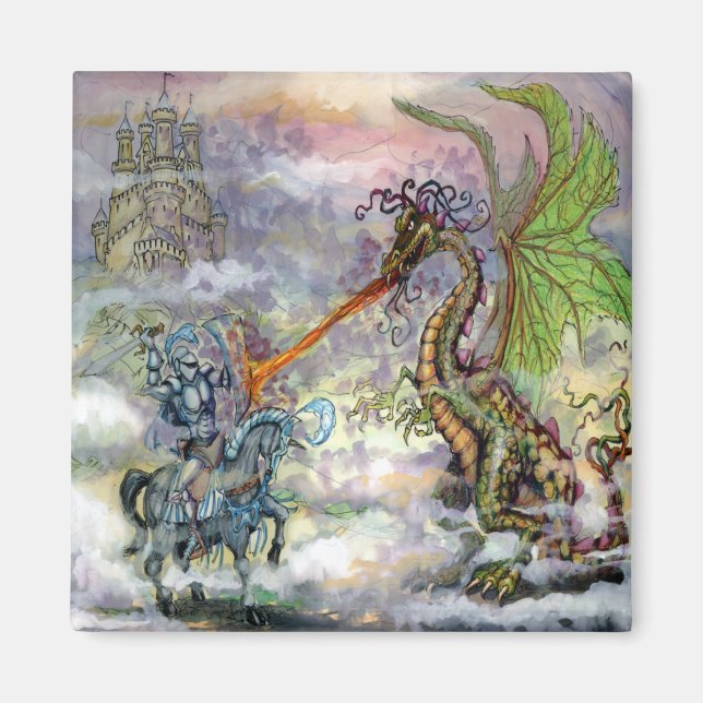 Aimant Chevalier n Dragon (Devant)