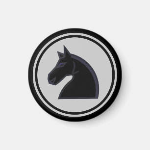 Aimant Chevalier noir de pièce d'échecs