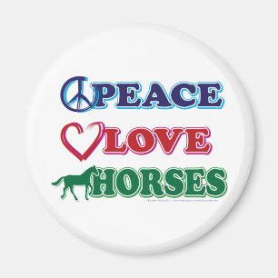 Aimant Chevaux d'amour pour la paix