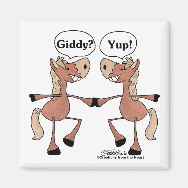 Aimant Chevaux Giddy Up (Devant)