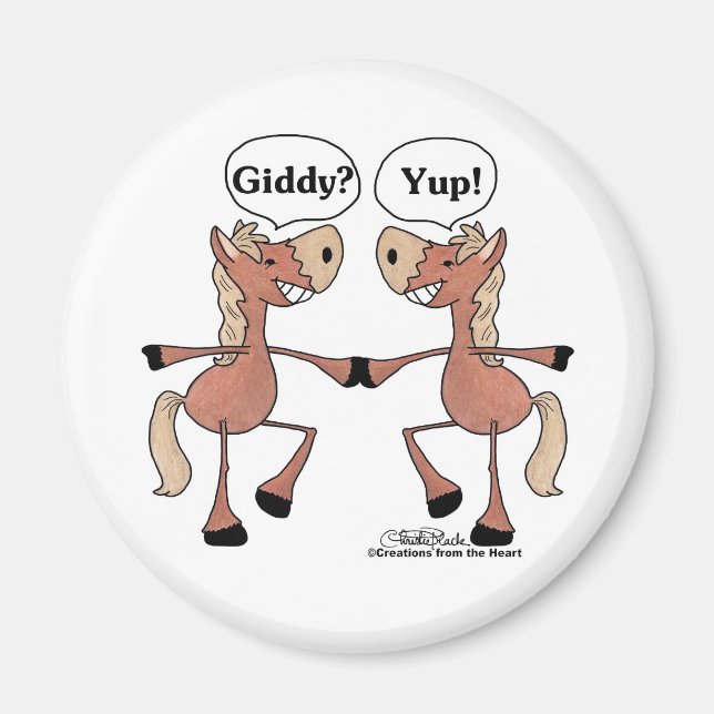 Aimant Chevaux Giddy Up (Devant)