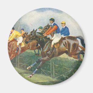 Aimant Chevaux vintages Steeple Chase 2