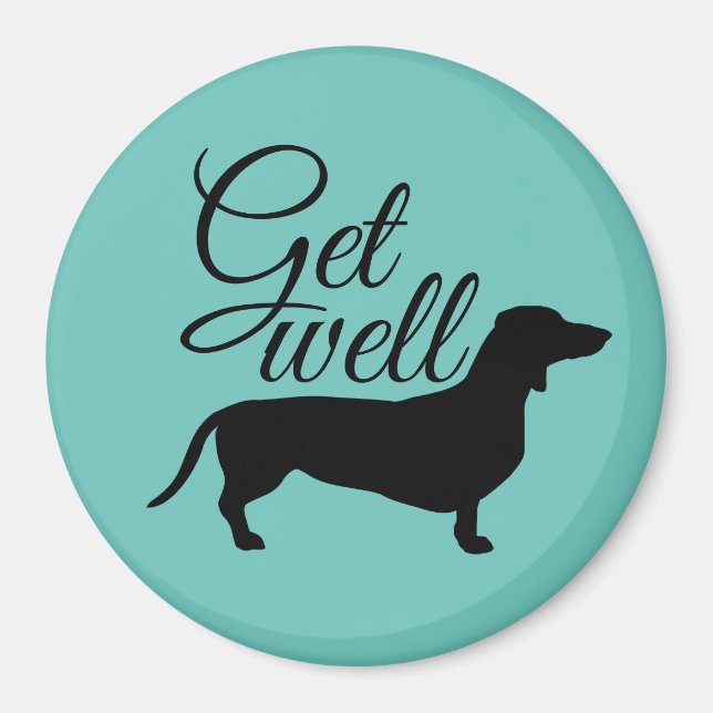 Aimant Cheveux courts Dachshund - Silhouette 1 (Devant)