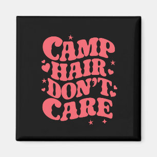 Aimant Cheveux de camping, on s'en fiche Filles de campin