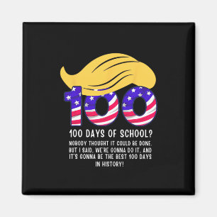 Aimant Cheveux drôles de Trump 100 jours d'école