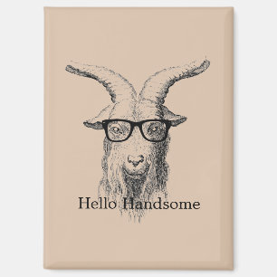 Aimant Chèvre Hipster avec Lunettes
