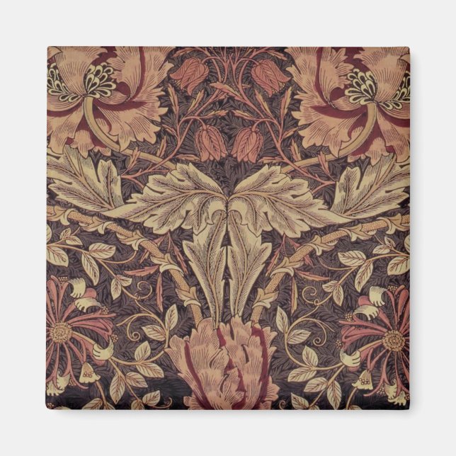 Aimant Chèvrefeuille par William Morris, Art de fleurs de (Devant)