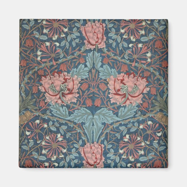 Aimant Chèvrefeuille par William Morris, Art floral vinta (Devant)