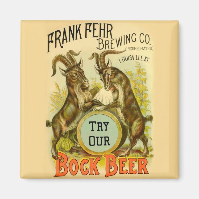 Aimant Chèvres Bock Bière Publicité (Devant)